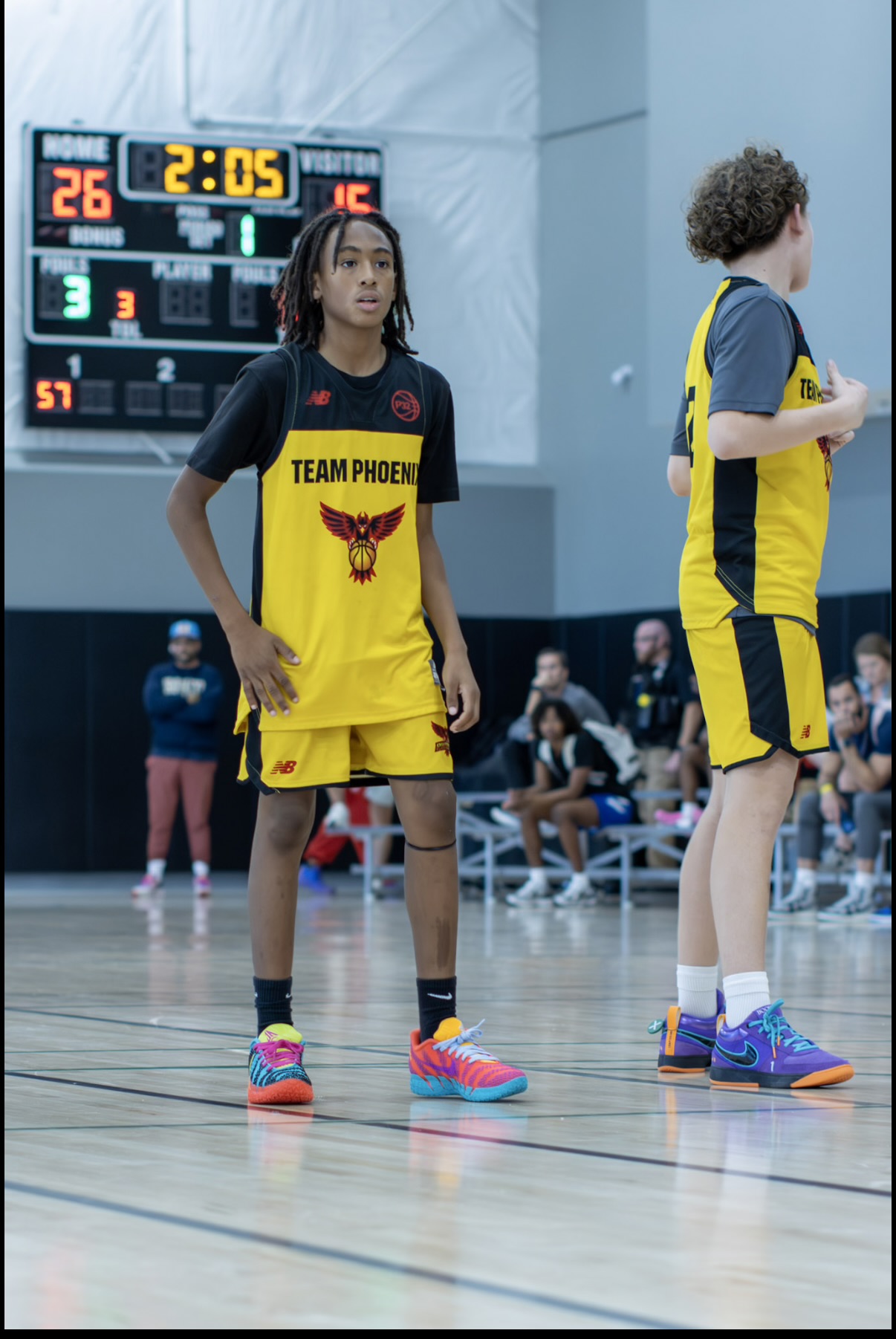 Kayden Crook on the basketball court